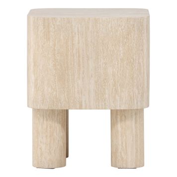 SIDOBORD VENTURE HOME KLIROU 40X40CM BEIGE 