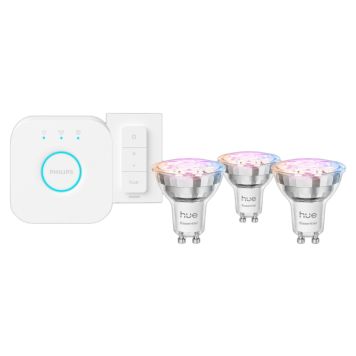 STARTPAKET PHILIPS HUE ESSENTIAL GU10 4,7W + DIMMER SWITCH                         