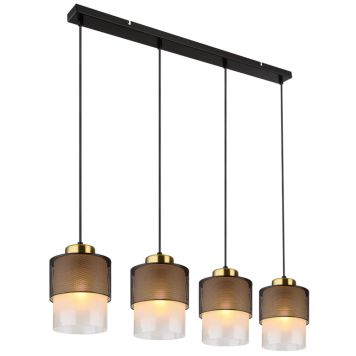 PENDELLAMPA GLOBO OLGA 4L SVART 