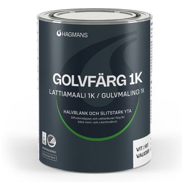 GOLVFÄRG HAGMANS 1K VIT 0,75L