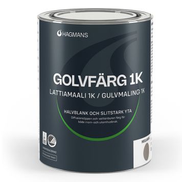 GOLVFÄRG HAGMANS 1K MELLANGRÅ 0,75L
