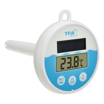POOLTERMOMETER TFA DIGITAL SOLCELL VIT
