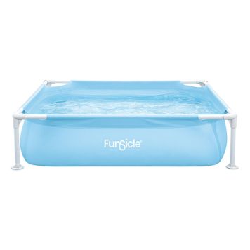 BARNPOOL FYRKANTIG FUNSICLE 122X122x30CM TRANSPARENT