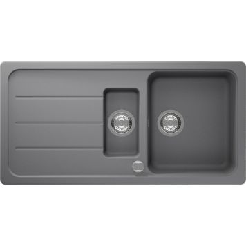 DISKBÄNK RESPEKTA AUSTIN KOMPOSIT 1,5 SKÅLAR 100X50CM GRÅ