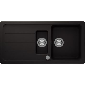 DISKBÄNK RESPEKTA AUSTIN KOMPOSIT 1,5 SKÅLAR 100X50CM SVART