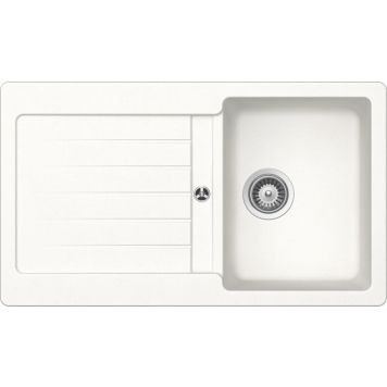 DISKBÄNK RESPEKTA AUSTIN KOMPOSIT 86X50CM VIT