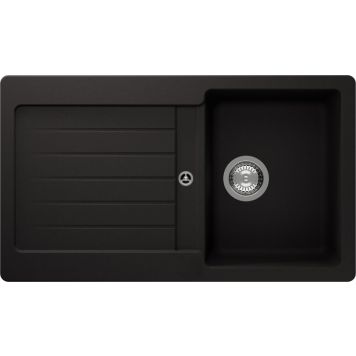 DISKBÄNK RESPEKTA AUSTIN KOMPOSIT 86X50CM SVART