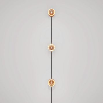 VÄGGLAMPA CREATIVE CABLES SPOSTALUCE 3L SVART