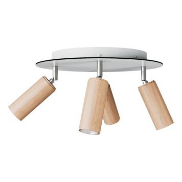 SPOTRONDELL CREATIVE CABLES 4L Ø40CM DIMBAR VIT/TRÄ