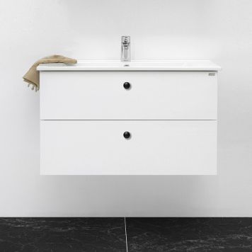 TVÄTTSTÄLLSKÅP 4AQUA SLIM 2 LÅDOR VIT MATT 100CM