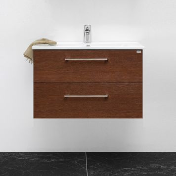 TVÄTTSTÄLLSKÅP 4AQUA SLIM 2 LÅDOR MÖRKBRUN EK 100CM