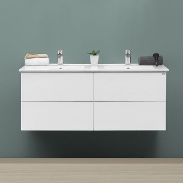 TVÄTTSTÄLLSKÅP 4AQUA SLIM 4 LÅDOR VIT MATT 120CM