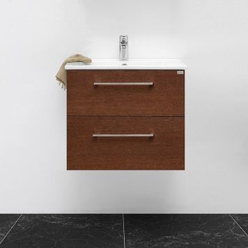 TVÄTTSTÄLLSKÅP 4AQUA SLIM 2 LÅDOR MÖRKBRUN EK 60CM