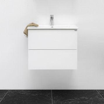 TVÄTTSTÄLLSKÅP 4AQUA SLIM 2 LÅDOR VIT BLANK 60CM