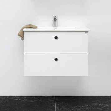 TVÄTTSTÄLLSKÅP 4AQUA SLIM 2 LÅDOR VIT BLANK 80CM