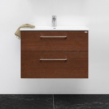 TVÄTTSTÄLLSKÅP 4AQUA SLIM H 2 LÅDOR MÖRKBRUN EK 100CM