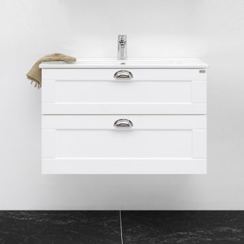 TVÄTTSTÄLLSKÅP 4AQUA SLIM H 2 LÅDOR OCH RAMLUCKA VIT 100CM