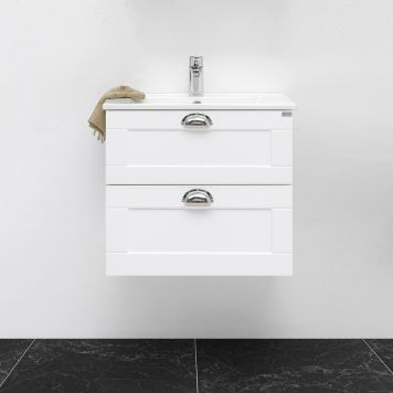 TVÄTTSTÄLLSKÅP 4AQUA SLIM H 2 LÅDOR OCH RAMLUCKA VIT 60CM