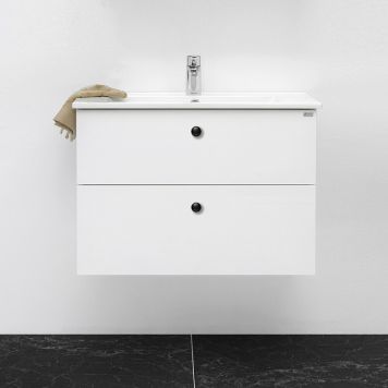 TVÄTTSTÄLLSKÅP 4AQUA SLIM H 2 LÅDOR VIT BLANK 80CM