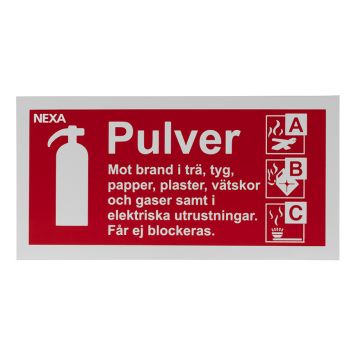 BRANDSKYLT NEXA BSP-1020 PULVER 