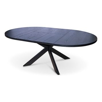 MATBORD STENEXPO TOFTA 140/180X140CM SVARTBETSAD ASK