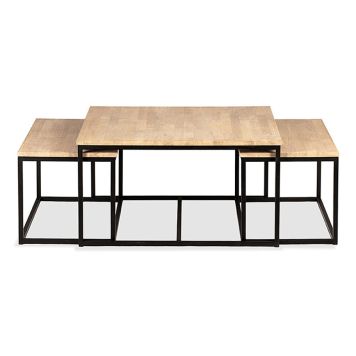 SOFFBORD STENEXPO SKAGEN 90X90/95X44CM VITOLJAD EK/SVART