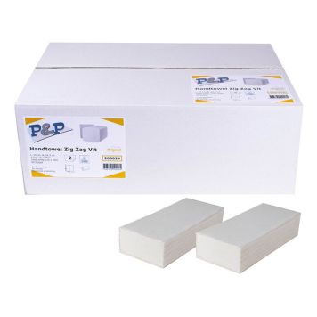 PAPPERSHANDDUK P&P V-FOLD VIT 2-LAGS