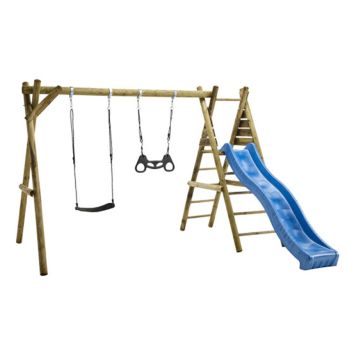 GUNGSTÄLLNING NORDIC PLAY TRAPETSGUNGA/RUTSCHKANA BLÅ  