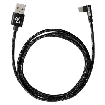 USB-A KABEL VOLTOMAT TILL USB-C 1 M SVART
