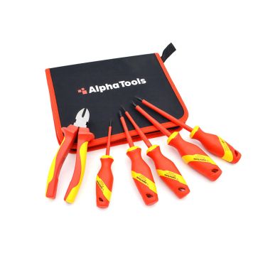 SKRUVMEJLSELSET ALPHA TOOLS MED VDE TÅNG 5 DELAR 