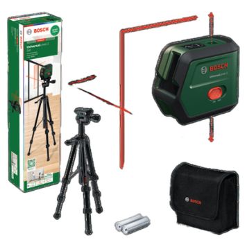 KRYSSLASER BOSCH UNIVERSAL LEVEL 2 RÖD +STATIV 