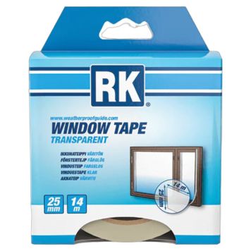 FÖNSTERTEJP RK 25MMX14M TRANSPARENT