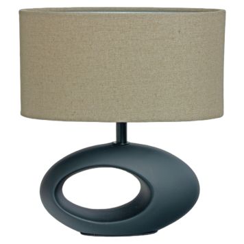 BORDSLAMPA ANETA LIGHTING OLINA E14 SVART/BRUN