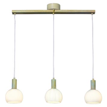 TAKLAMPA ANETA LIGHTING LAPPONIA 3XE14 TRÄ/VIT