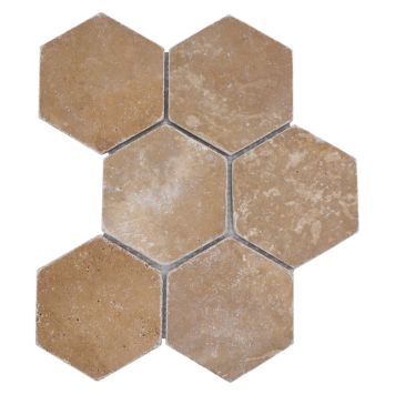 MOSAIK WELSCHEIT HEXAGON DARK BROWN 19,9X26CM PRIS PER ARK