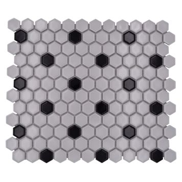 MOSAIK WELSCHEIT HEXAGON WHITE GLOSSY 26X30CM PRIS PER ARK