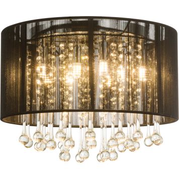 TAKKRONA GLOBO BAGANA G9 SVART/KROM