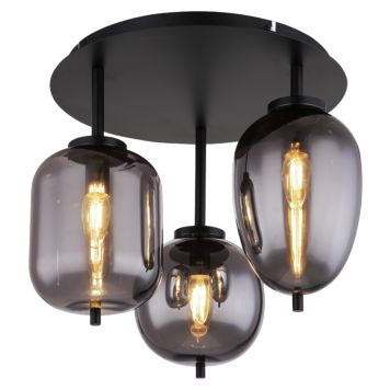 TAKLAMPA GLOBO BLACKY 3L MATT SVART