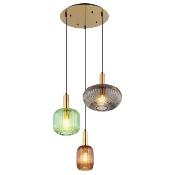 PENDELLAMPA GLOBO NORMY 3L FLERFÄRGAD