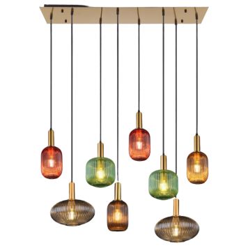PENDELLAMPA GLOBO NORMY 125CM FLERFÄRGAD