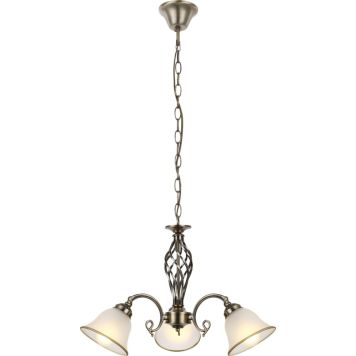 PENDELLAMPA GLOBO ODIN E27 3L VINTAGE MÄSSING