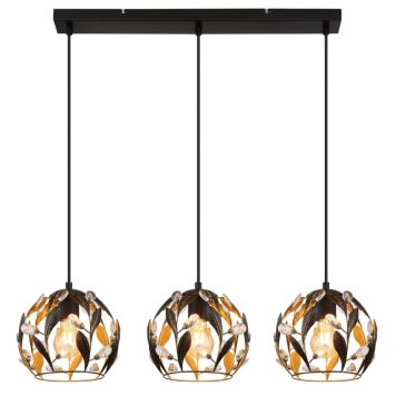 PENDELLAMPA GLOBO MIKA E27 3L SVART