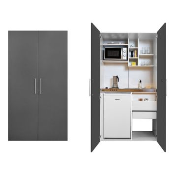 PENTRY RESPEKTA PETER I SKÅP MED VITVAROR SKWGMIS GRÅ 100CM 