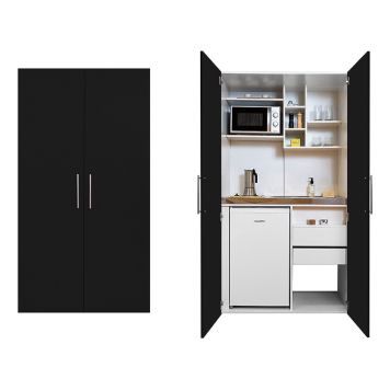 PENTRY RESPEKTA PETER I SKÅP MED VITVAROR SKWSMICS SVART 100CM 