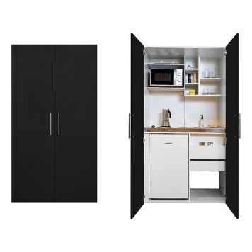 PENTRY RESPEKTA PETER I SKÅP MED VITVAROR SKWSMIS SVART 100CM 