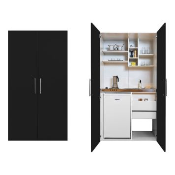 PENTRY RESPEKTA PETER I SKÅP MED VITVAROR SKWSS SVART 100CM 