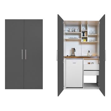 PENTRY RESPEKTA PETER I SKÅP MED VITVAROR SKWGS GRÅ 100CM 