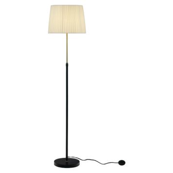 GOLVLAMPA ANETA LIGHTING EZAI E27 SVART/BEIGE