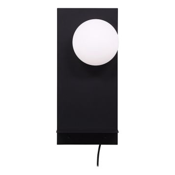 VÄGGLAMPA VENTURE HOME TROYES SVART