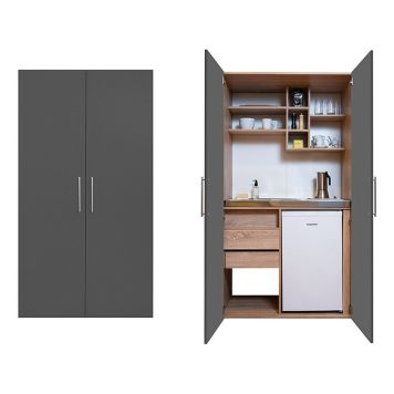 PENTRY RESPEKTA PETER I SKÅP MED VITVAROR SKESGC EK/GRÅ 100CM 